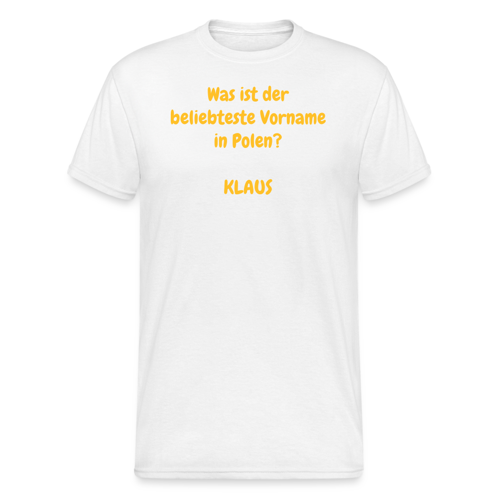SSW1964 Tshirt Was ist der beliebteste Vorname in Polen?  KLAUS - weiß