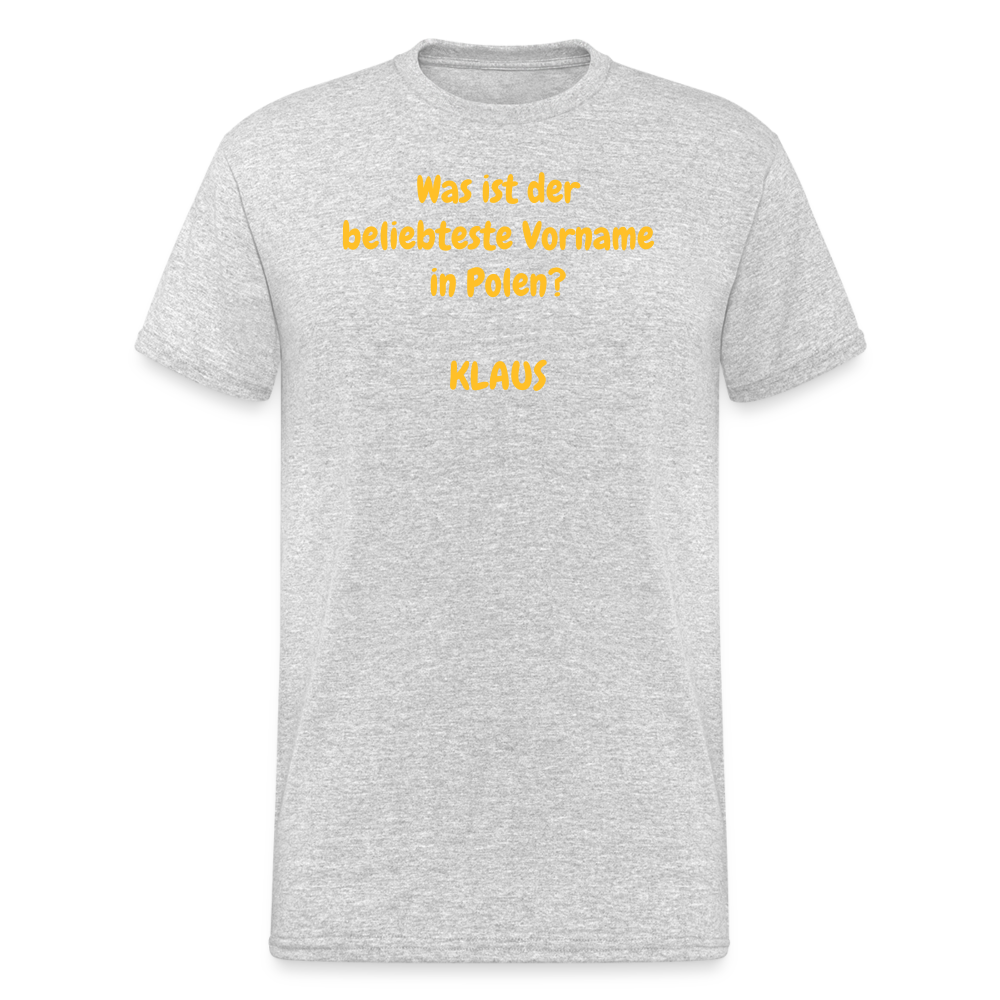 SSW1964 Tshirt Was ist der beliebteste Vorname in Polen?  KLAUS - Grau meliert