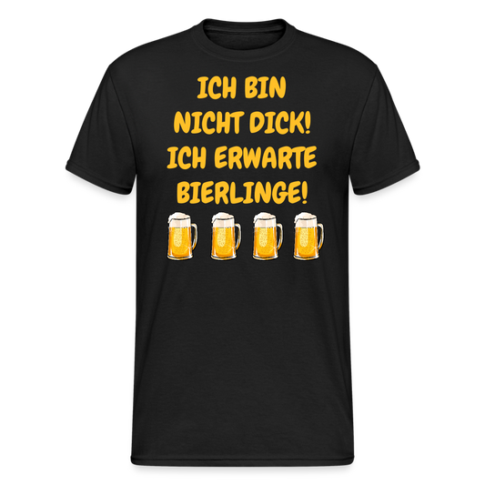 SSW1988 Tshirt ICH BIN NICHT DICK! ICH ERWARTE BIERLINGE! - Schwarz