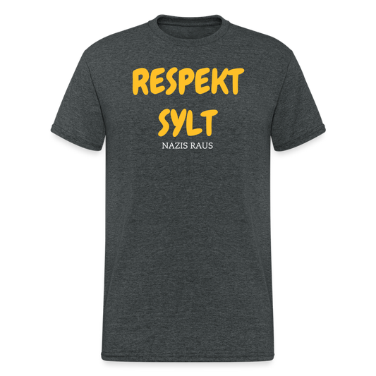 SSW2010 Tshirt RESPEKT SYLT NAZIS RAUS - Dunkelgrau meliert