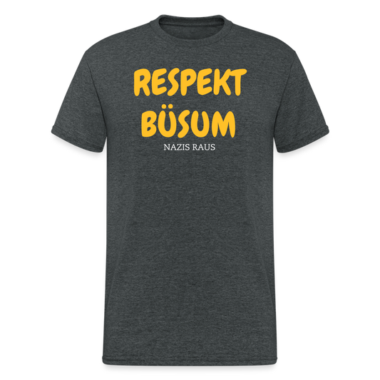 SSW2011 Tshirt RESPEKT BÜSUM NAZIS RAUS - Dunkelgrau meliert
