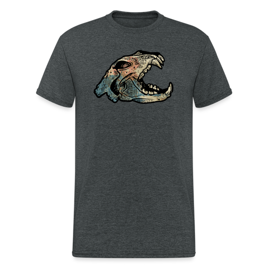 SSW2040 Tshirt Tigerschädel - Dunkelgrau meliert