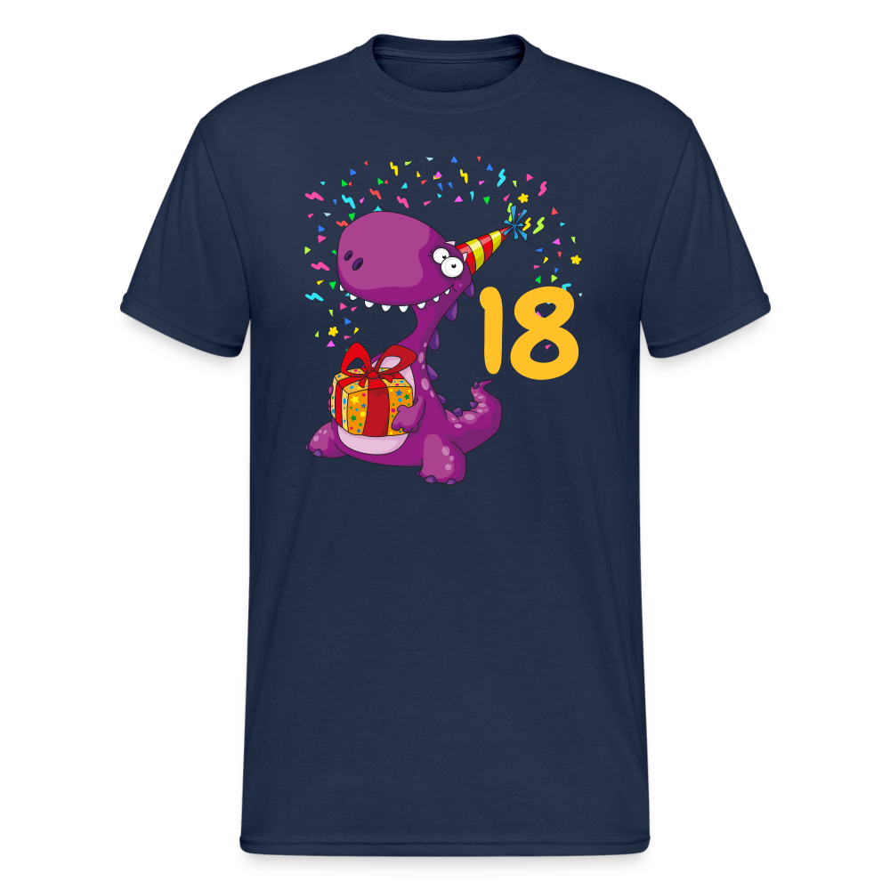 SSW2052 Tshirt Birthday dino 18 - Navy