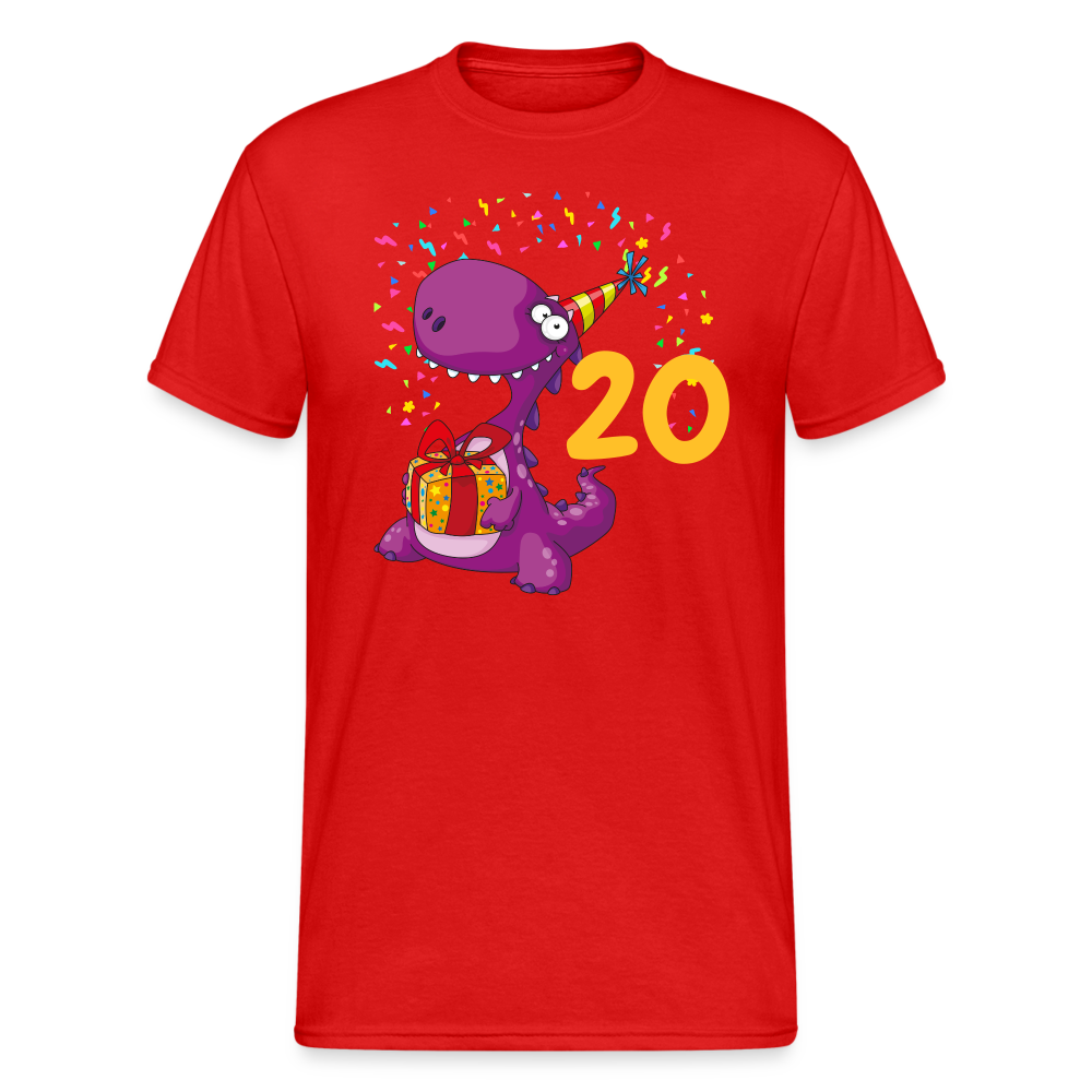 SSW2053 Tshirt Birthday dino 20 - Rot