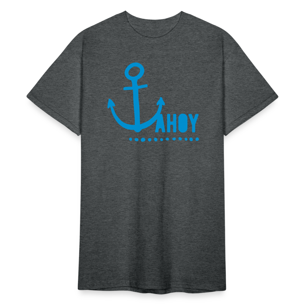 SSW2091 Tshirt Ahoy & Anchor - Dunkelgrau meliert