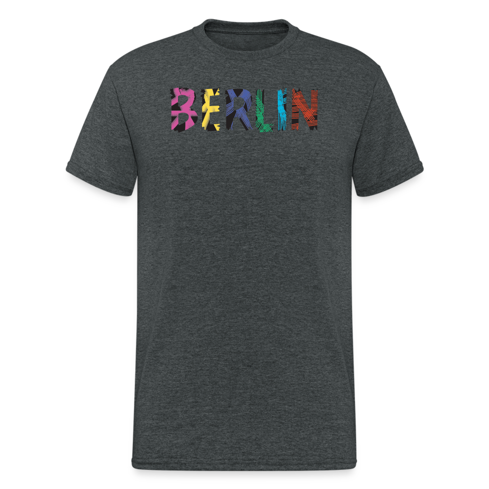 SSW2104 Tshirt BERLIN BUNT - Dunkelgrau meliert