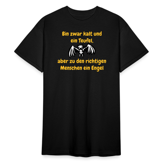 SSW2144 Bin zwar kalt und ein Teufel,   aber zu den richtigen Menschen ein Engel - Schwarz