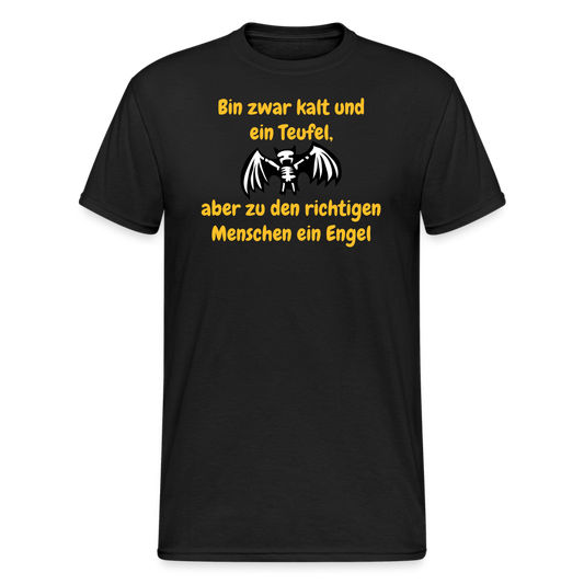 SSW2144 Bin zwar kalt und ein Teufel,   aber zu den richtigen Menschen ein Engel - Schwarz
