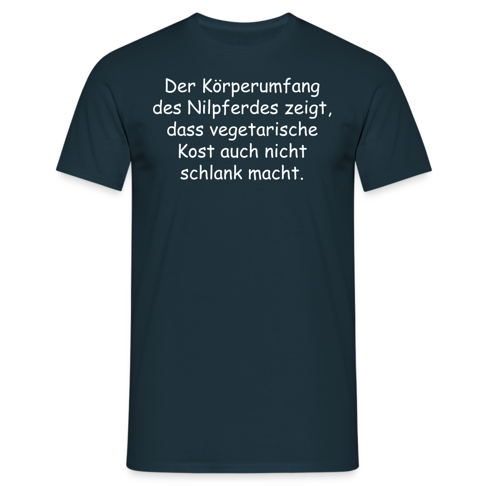 Der Körperumfang des Nilpferdes zeigt, dass vegetarische Kost auch nicht schlank macht. - Navy