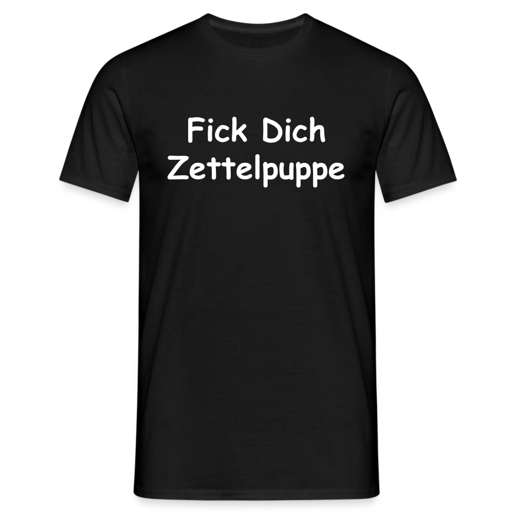 Fick Dich Zettelpuppe - Schwarz