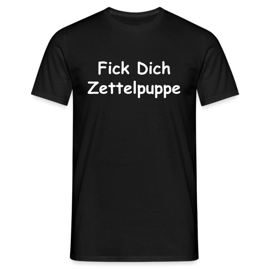 Fick Dich Zettelpuppe - Schwarz
