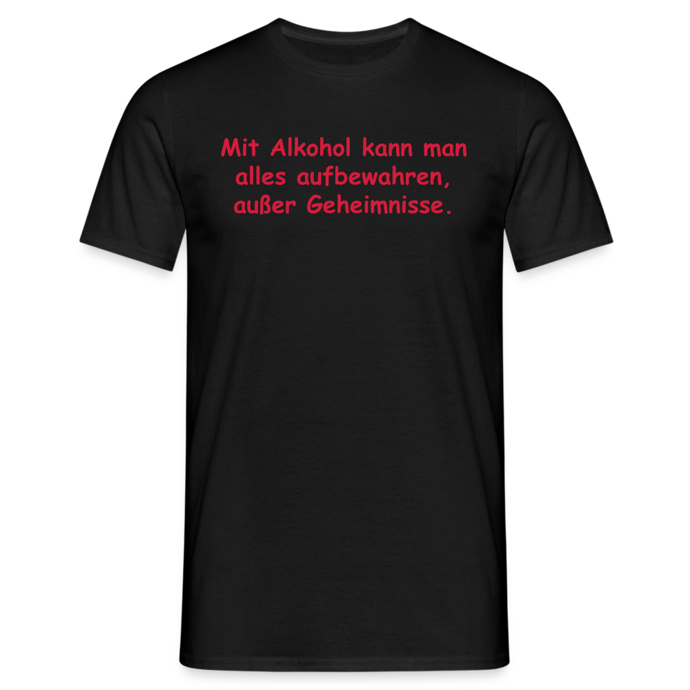 Mit Alkohol kann man alles aufbewahren, außer Geheimnisse. - Schwarz