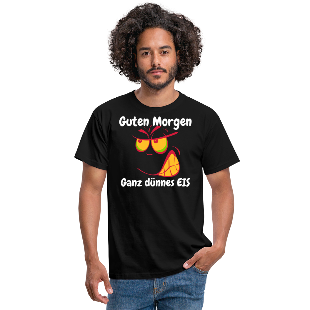 Tshirt Guten Morgen Ganz dünnes EIS - Schwarz