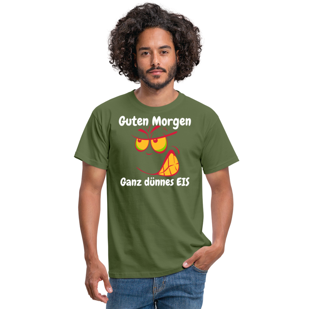 Tshirt Guten Morgen Ganz dünnes EIS - Militärgrün