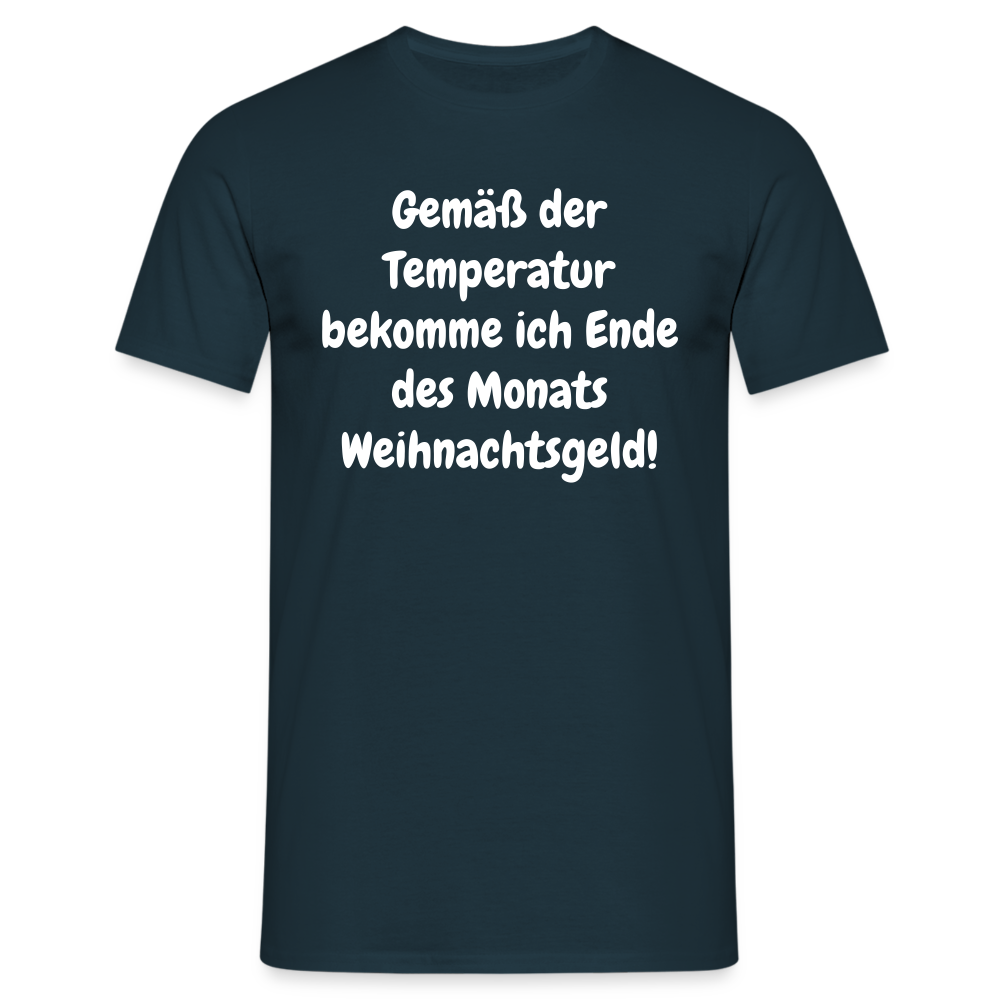 Gemäß der Temperatur bekomme ich Ende des Monats Weihnachtsgeld! - Navy