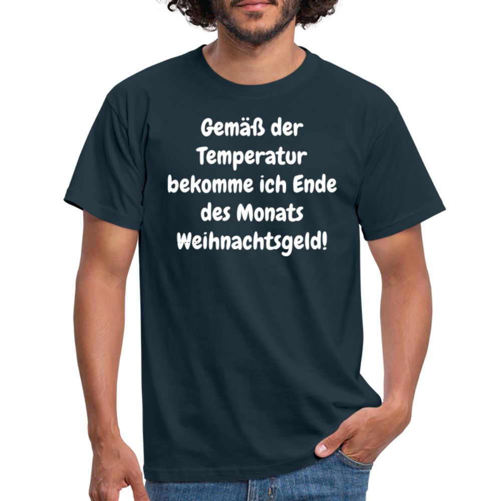 Gemäß der Temperatur bekomme ich Ende des Monats Weihnachtsgeld! - Navy