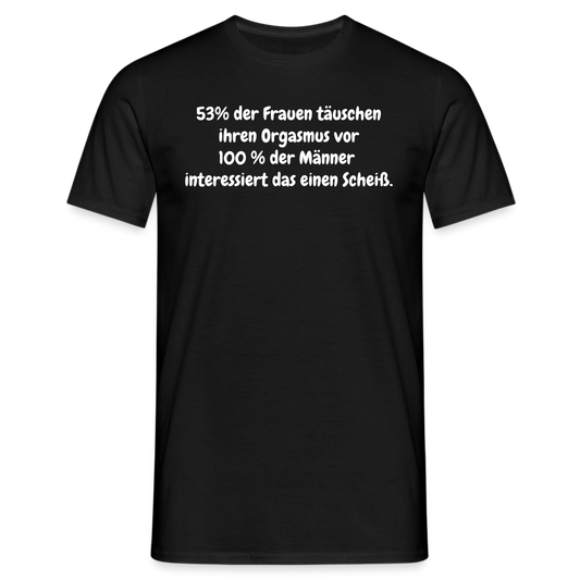 53% der Frauen täuschen ihren Orgasmus vor 100 % der Männer interessiert das n scheiß - Schwarz