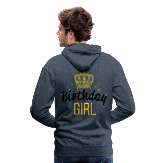 Men’s Premium Hoodie Birthday Girl - Jeansblau