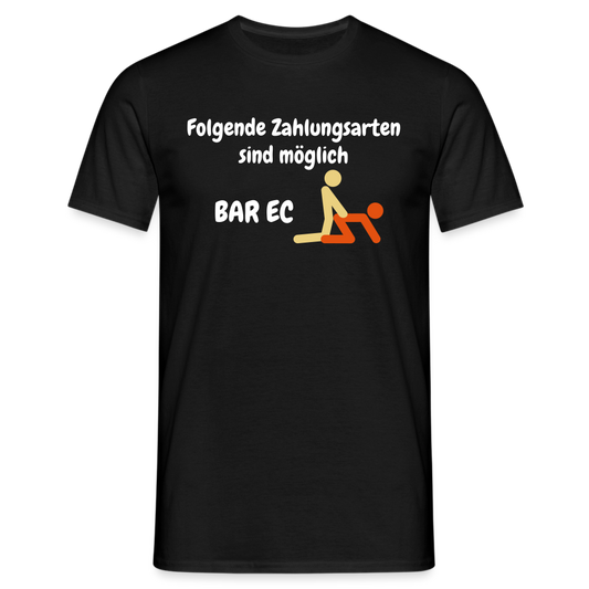 Folgende Zahlungsarten sind möglich BAR EC .... - Schwarz